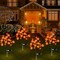 2 pack of solar outdoor lights for fall and Thanksgiving decorations. Outdoor Solar Lights with 3D Maple Pumpkin Lights, Two Modes Fall Thanksgiving Lights Outdoor Solar Lights Waterproof for Yard Decoration
